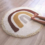 Bohemian Rainbow Kids Rug | Thick Round