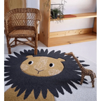 Round lion design children's rug | for baby