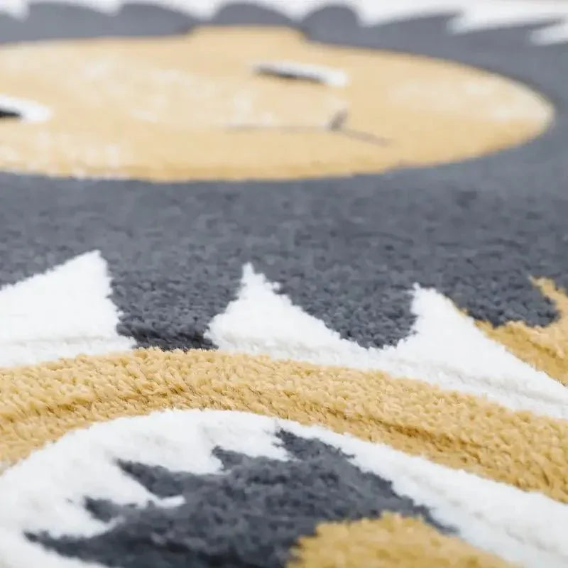 Round lion design children's rug | for baby
