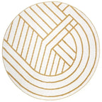 Round Rug with Modern Geometric Designs | 140 cm