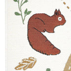 Children's rug with indoor and outdoor forest design