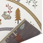 Children's rug with indoor and outdoor forest design