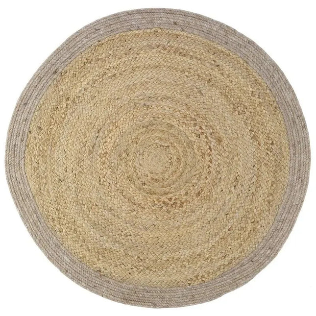 YHUKI TAUPE S Alfombra Jute y LanaTapis Jute rondHome & Garden > Decor > Rugs