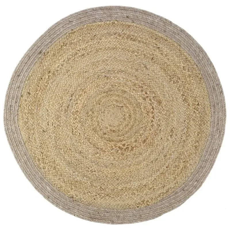 Natural jute and wool rug | taupe color