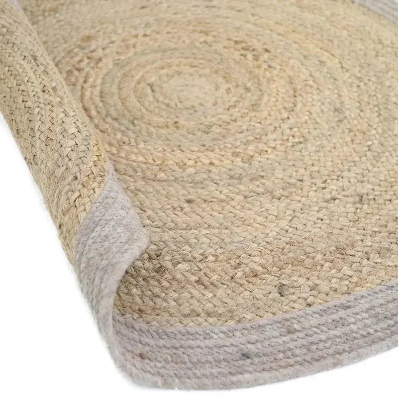 Natural jute and wool rug | taupe color