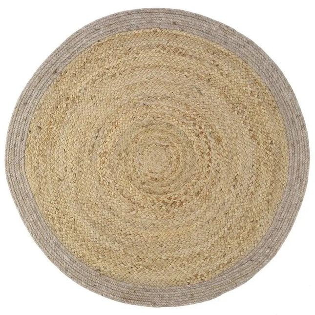 YHUKI TAUPE M Alfombra Jute y LanaTapis Jute rondHome & Garden > Decor > Rugs