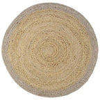 Natural jute and felted wool rug | taupe, size M