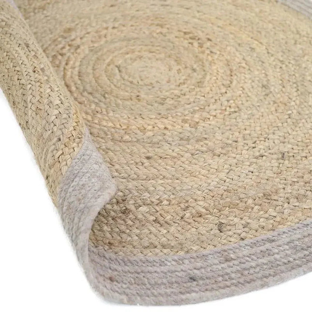 YHUKI TAUPE M Alfombra Jute y LanaTapis Jute rondHome & Garden > Decor > Rugs