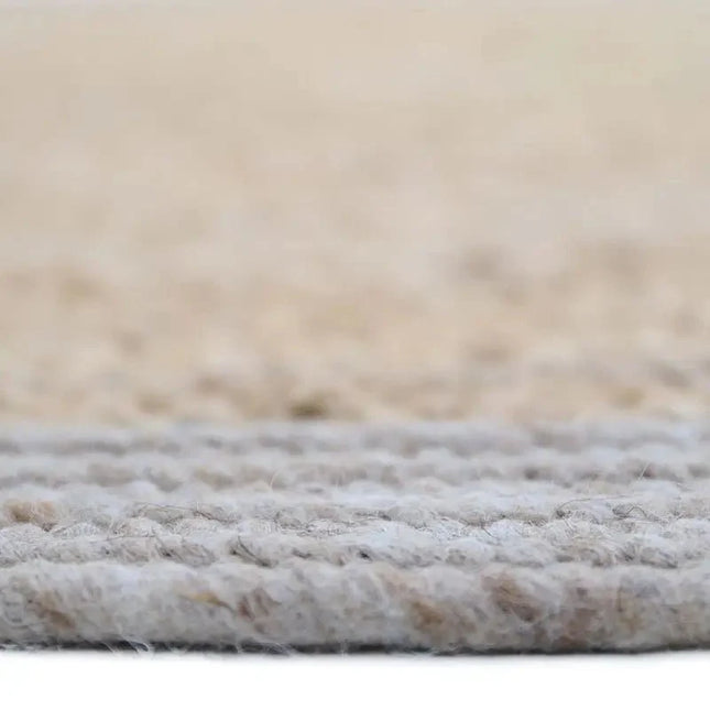 YHUKI TAUPE M Alfombra Jute y LanaTapis Jute rondHome & Garden > Decor > Rugs