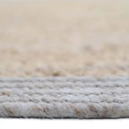 Natural jute and felted wool rug | taupe, size M