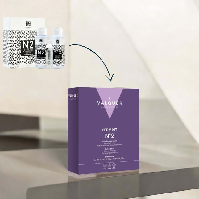 Kit para permanente numero 2 coloreados 210 ml uso profesional