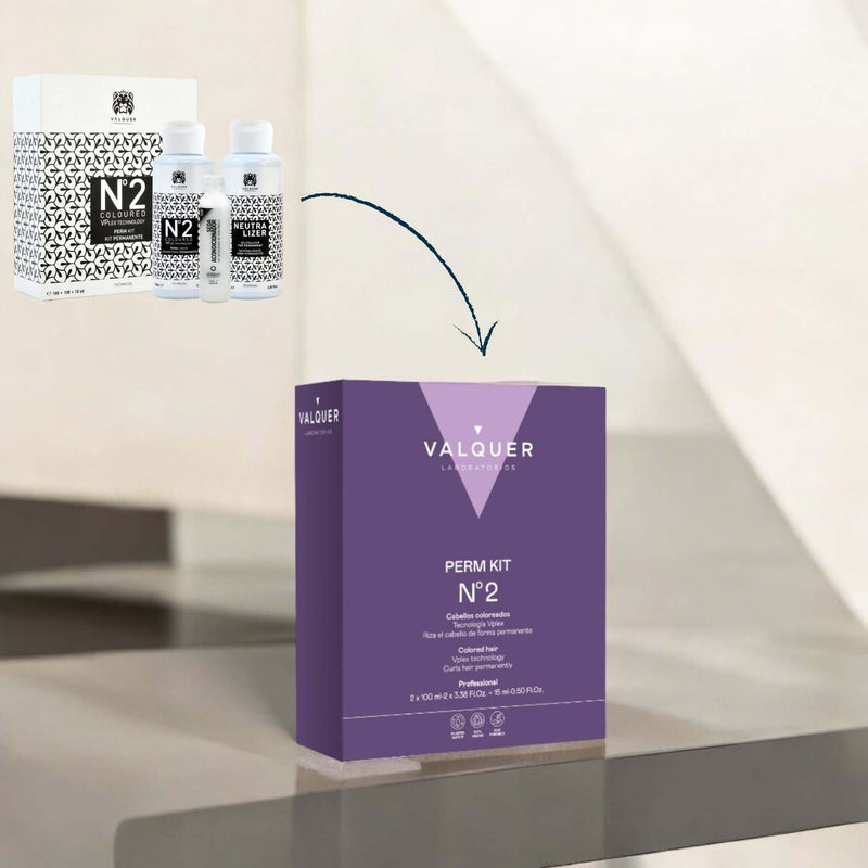 Kit para permanente numero 2 coloreados 210 ml uso profesional