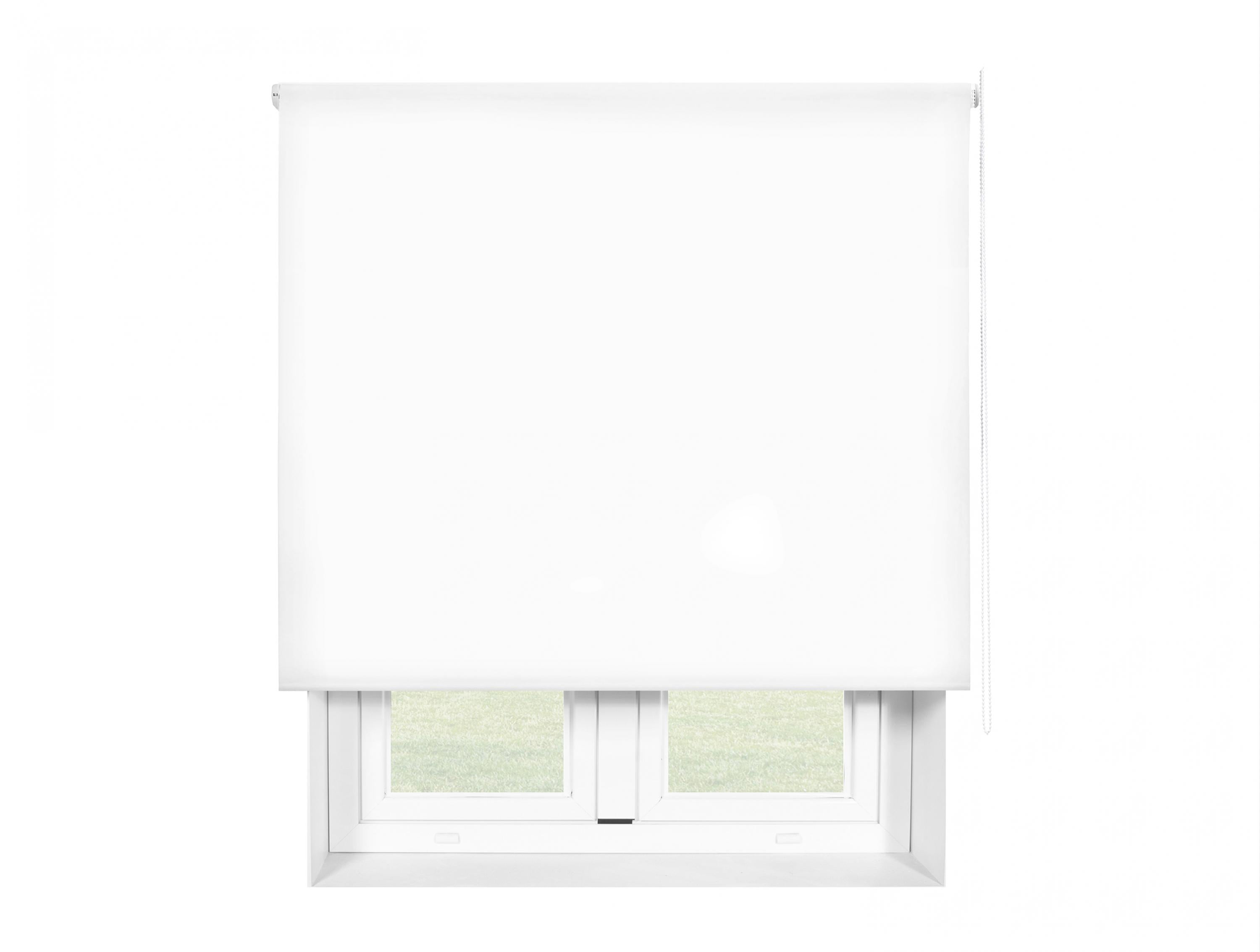 Cortina de rolo translúcida 140x250 branca óptica para sala de estar