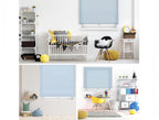 Light blue translucent blind 160x175 polyester for living room