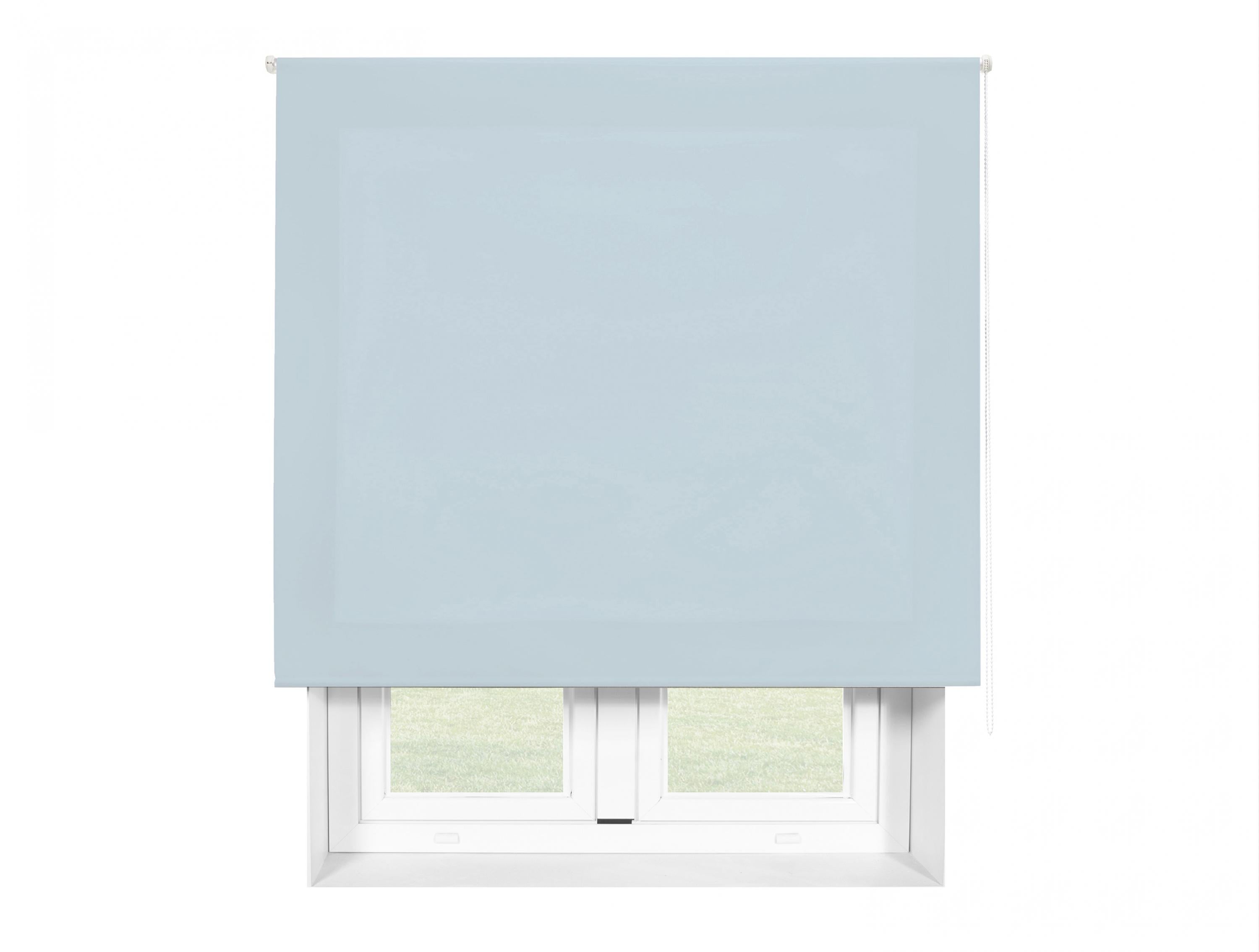 Light blue translucent blind 160x175 polyester for living room