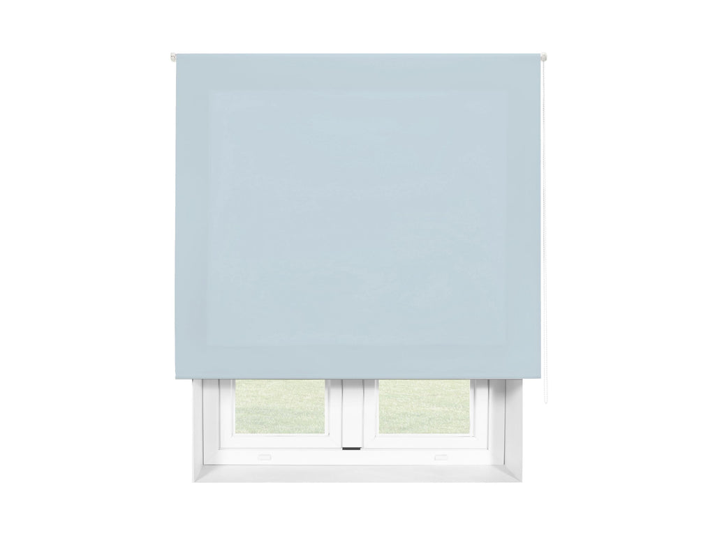 Light blue translucent blind 160x175 polyester for living room
