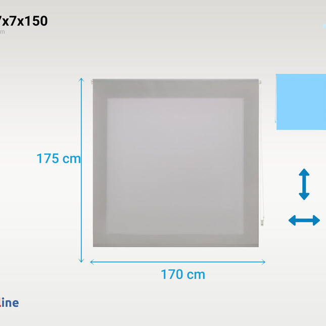Estor Enrollable 170X175 PLATA Poliéster TranslúcidoHome & Garden > Decor > Window Treatments > Window Blinds & Shades > Shades