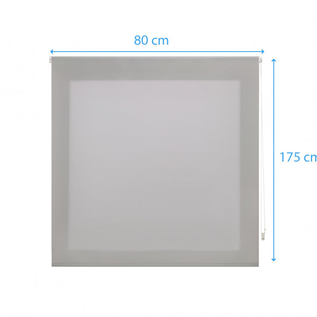 Estor Enrollable 80X175 PLATA Poliéster TranslúcidoHome & Garden > Decor > Window Treatments > Window Blinds & Shades > Shades