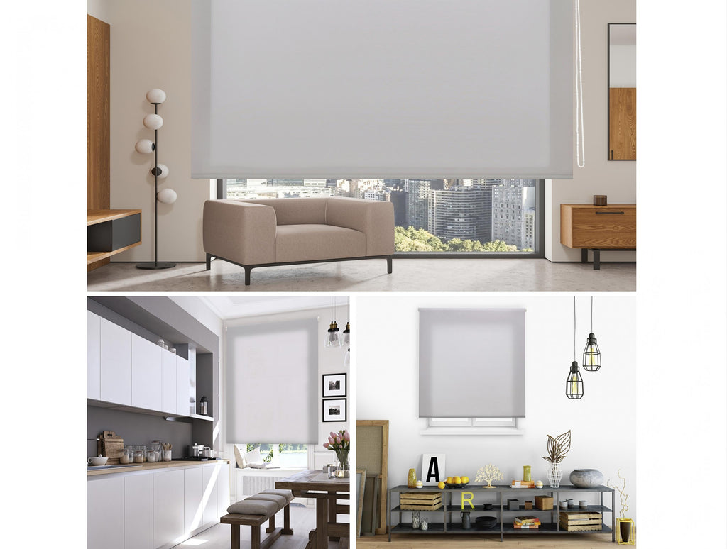 Roller blind 80x175 cm silver translucent polyester