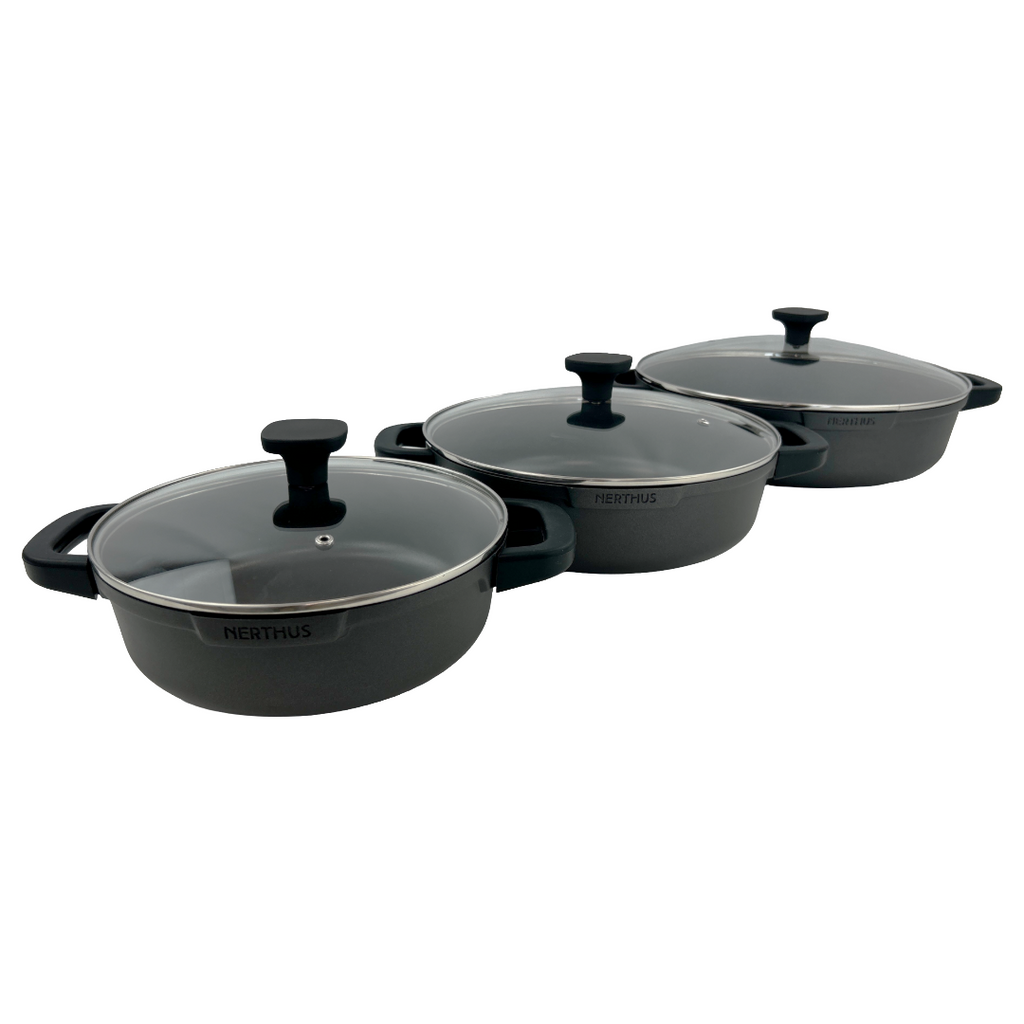 Low Casserole with Glass Lid – Quantanium by PPG Titanium Reinforced Non-Stick