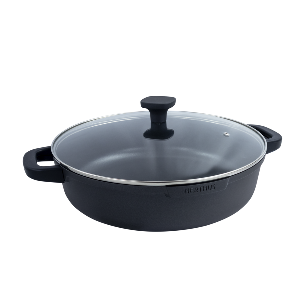 Low Casserole with Glass Lid – Quantanium by PPG Titanium Reinforced Non-Stick