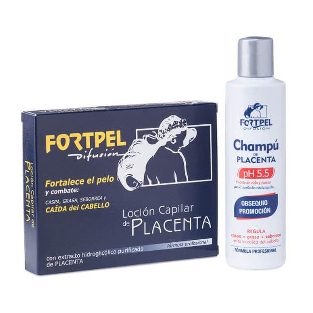 Placenta pack capilar 6 ampollas 15 ml champú 200 ml