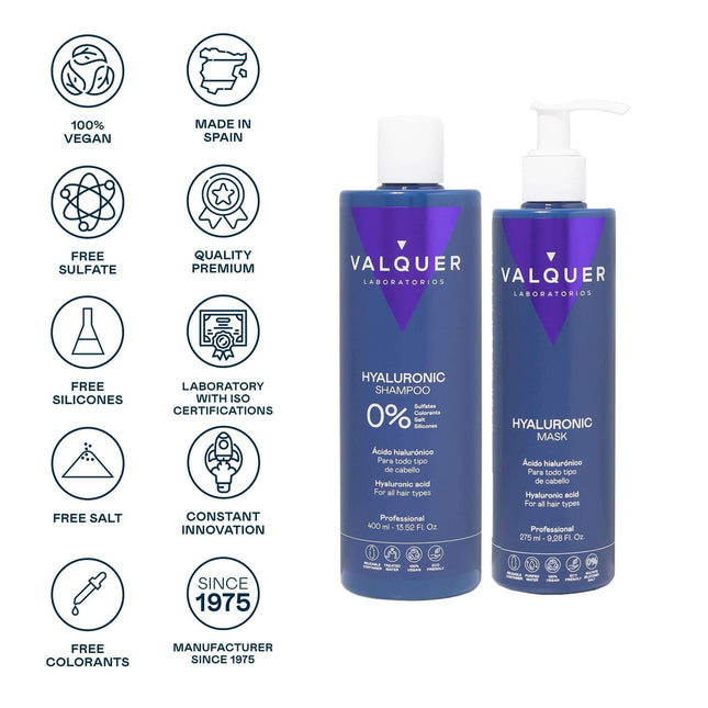 Ácido hialurónico para cabello | pack champú y mascarilla