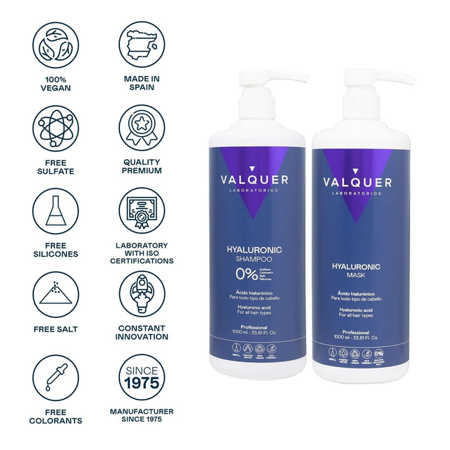 Pack champú y mascarilla capilar con ácido hialurónico