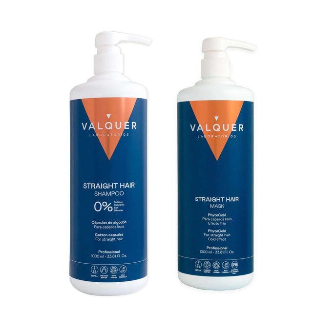 Pack para cabellos lisos con champú y mascarilla glacial