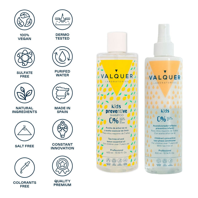 Pack champú y acondicionador infantil preventivo para niños