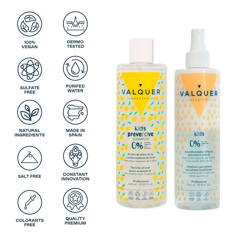 Pack champú y acondicionador infantil preventivo para niños