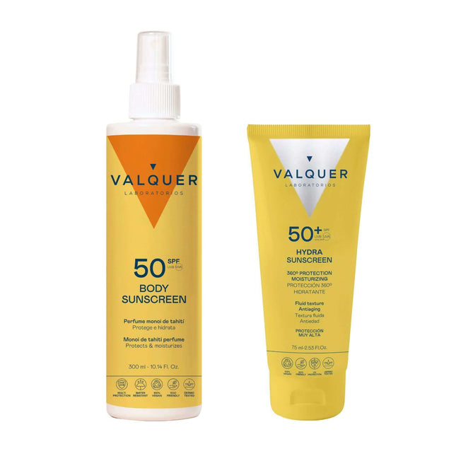 Protección solar facial y corporal SPF 50 pack 375 ml