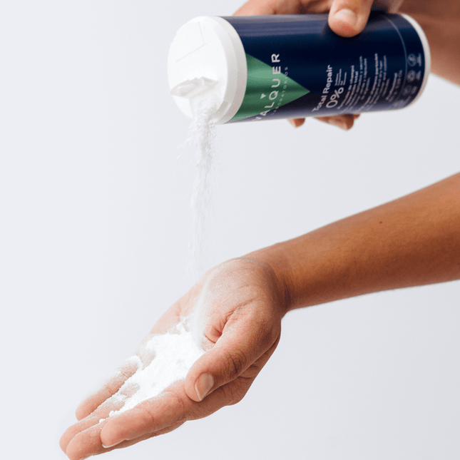 Partículas de champú con caviar verde para cabello sano