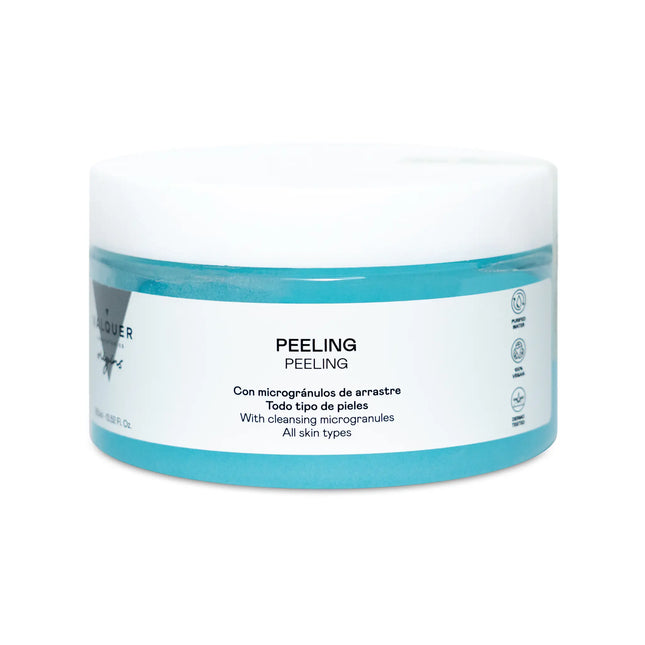 Peeling facial gel exfoliante suave con microgránulos