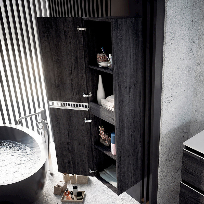 Pilar auxiliar de baño de laminado gran capacidad | ebony | 1_ES