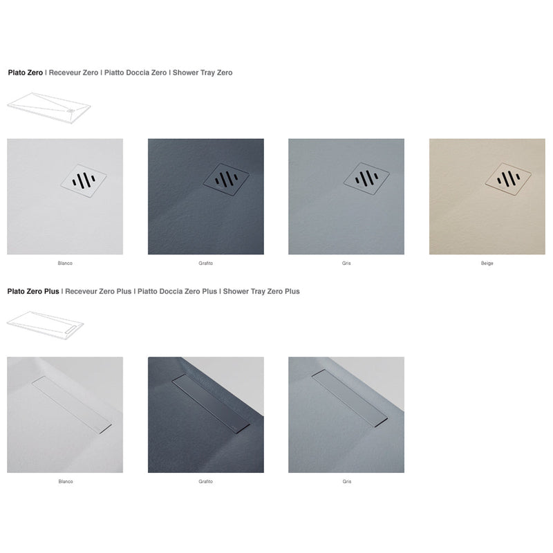 Plato de ducha extraplano rectangular blanco para baños | 3_BP