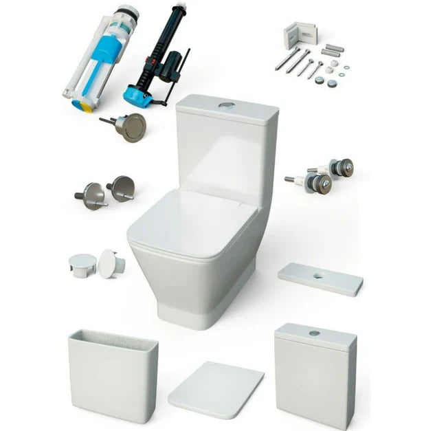 Inodoro rimless completo blanco enrasado a la pared | 1_ES