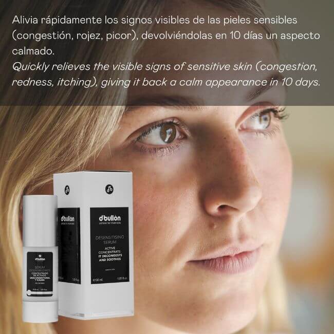 Sérum facial desensibilizante para pieles sensibles