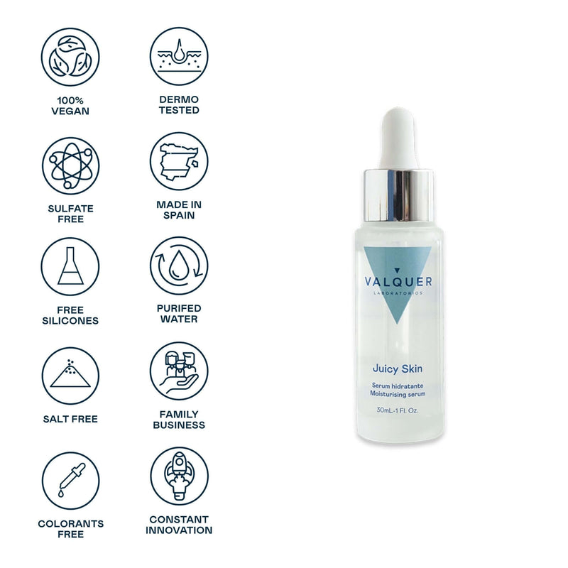 Sérum facial hidratante con ácido hialurónico 72h.