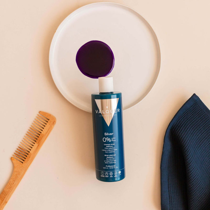 Champú matizador para cabellos decolorados y grises | plata