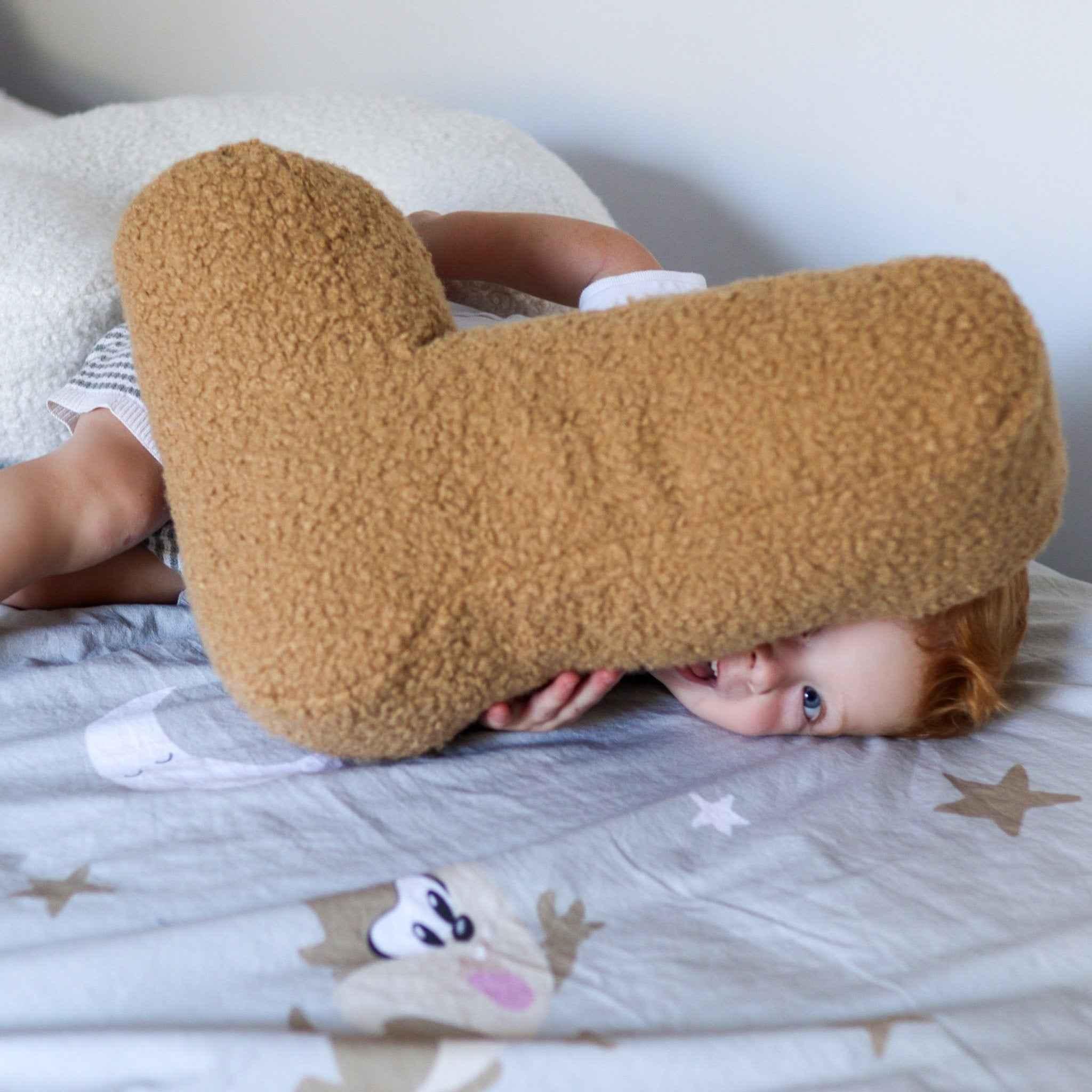 Bouclé Initial Letter Pillow | For Kids and Learning