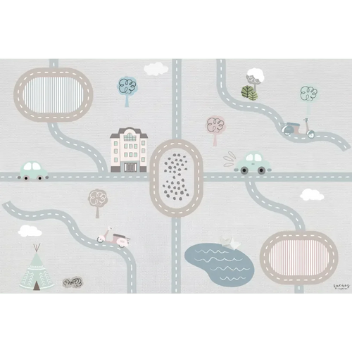Tapete infantil em vinil 120x160 cm | City Design