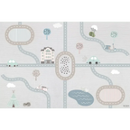 Children's vinyl rug 120x160 cm | City