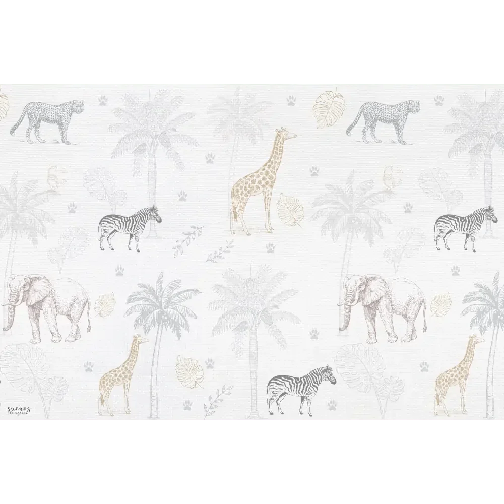 Alfombra vinílica infantil 120x160 cm | Diseño jungle