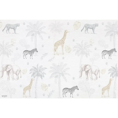 Tapete infantil em vinil 120x160 cm com estampado de selva