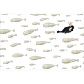 Vinyl rug for children 120x160 cm | whale design