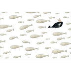 Alfombra vinílica para niños 120x160 cm | diseño ballena