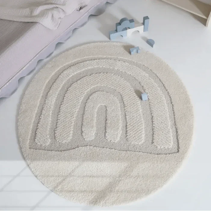 Alfombra infantil redonda diseño arco iris 120 cm | Para niños