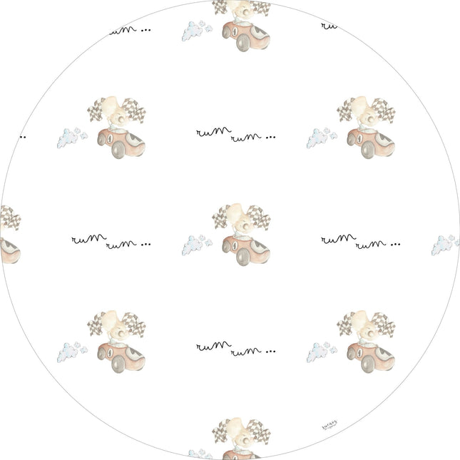 Alfombra Vinilica COCHE DE CARRERAS 95cm diametroHome & Garden > Decor > Rugs