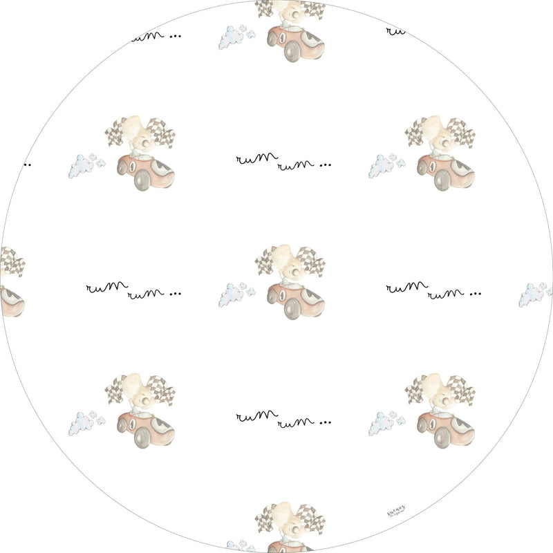 Alfombra Vinilica COCHE DE CARRERAS 95cm diametroHome & Garden > Decor > Rugs